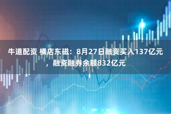 牛道配资 横店东磁：8月27日融资买入137亿元，融资融券余额832亿元